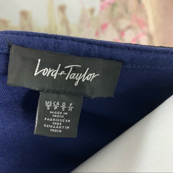 NEW Lord Taylor Navy Marine Embroidered Dress - Picture 8 of 10
